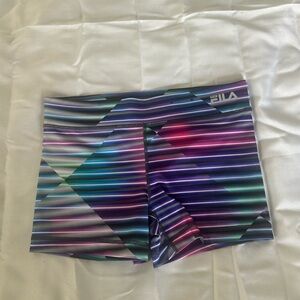 Colorful Striped FILA shorts